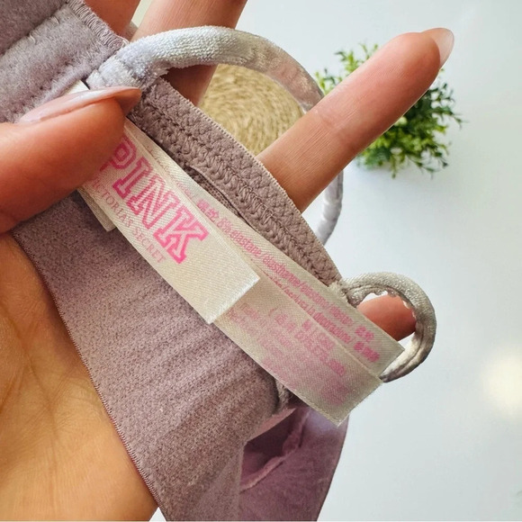 Victoria's Secret PINK Crushed Velvet Bralette Size Medium - Picture 6 of 6